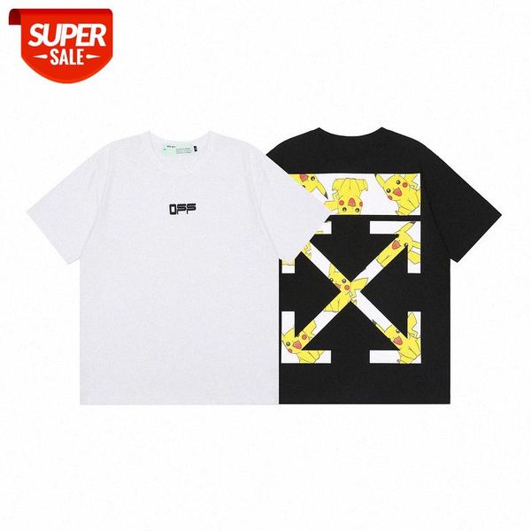 

white character letter arrow print round neck short sleeve #sm7e, White;black