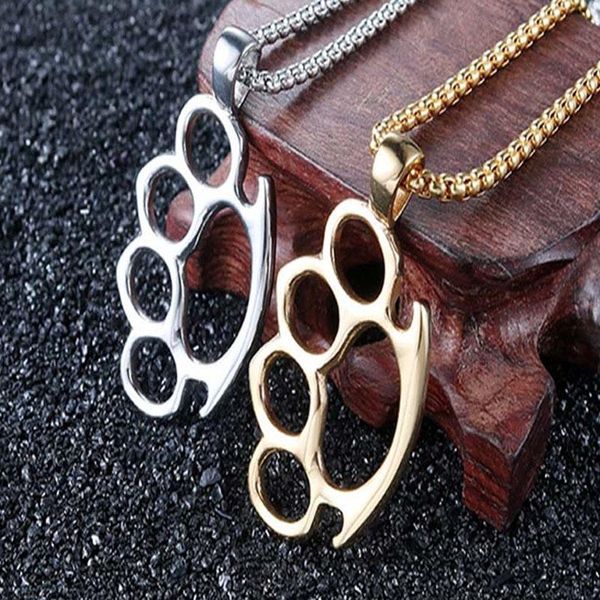 

pendant necklaces men punch model stainless steel statement gold chains necklace jewelry on the neck gifts for male accessories, Silver