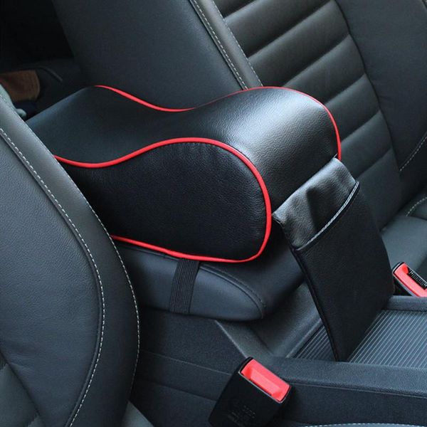 

seat cushions leather car center armrest pad black auto console arm rest box mat cushion cover protector styling
