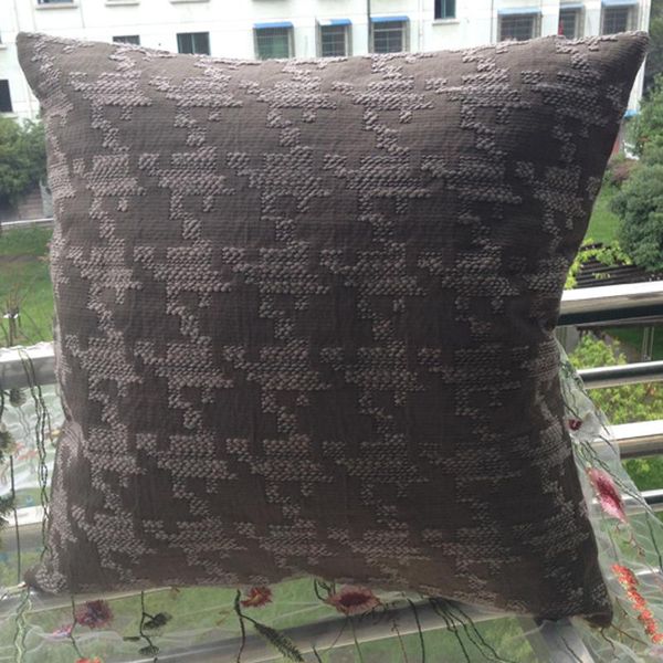 

decorative houndstooth cushion cover for sofa,polyester square jacquard covers,45x45cm,throw pillow case cushion/decorative