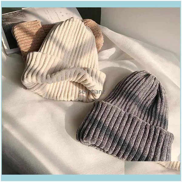 

beanie/skl caps hats, scarves & gloves fashion aessories winter warm snow double soft chenille knitted hats comfortable sklies beanies cap, Blue;gray