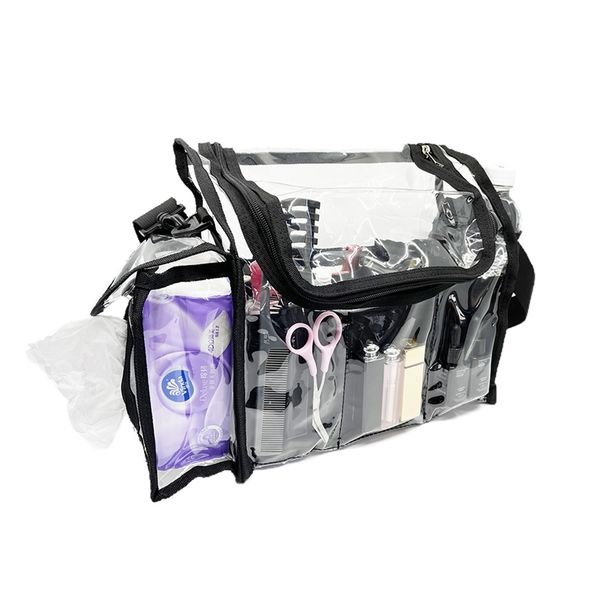 

clear makeup set bag pvc toiletry organizer shoulder for artist available custom 210825