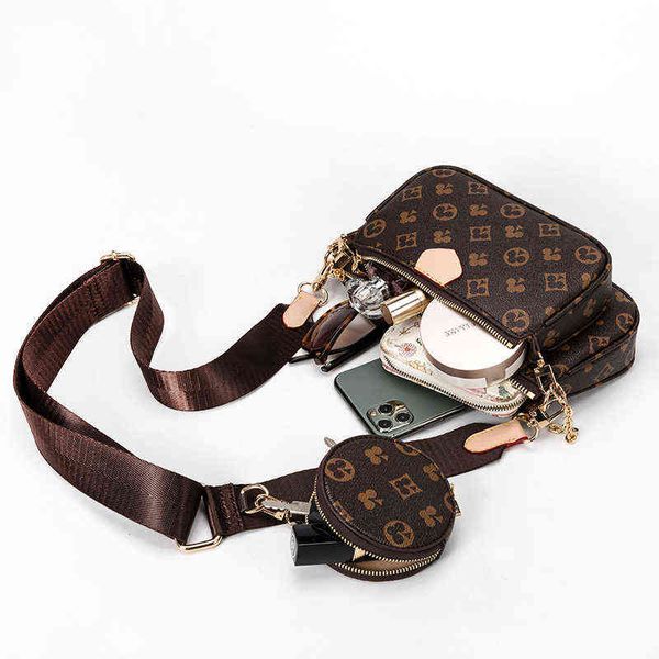 

famous brand handbag designer 3-in-1 messenger tote leather floar crossbody clutch new shoulder bag s