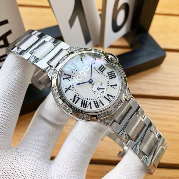 

wristwatches ladies luxury quartz watch sapphire glass retro original box, Slivery;brown