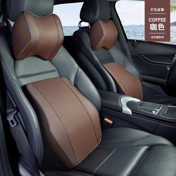 

seat cushions headrest pillow car neck rest head support cushion breathable memory foam auto slow rebound guard lumbar universal