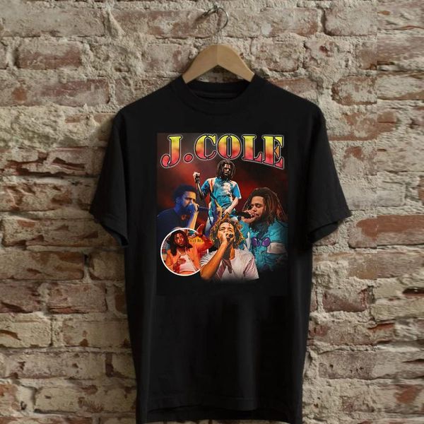 

men's t-shirts vintage j cole shirt cool hip hop the rapper tees homage tee mens trendy, White;black