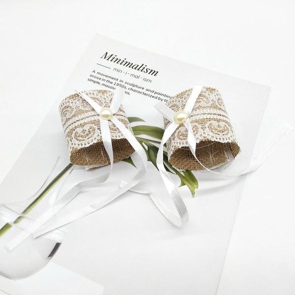 

4/6pcs lace napkin ring buckle wedding table burlap party decoration rings