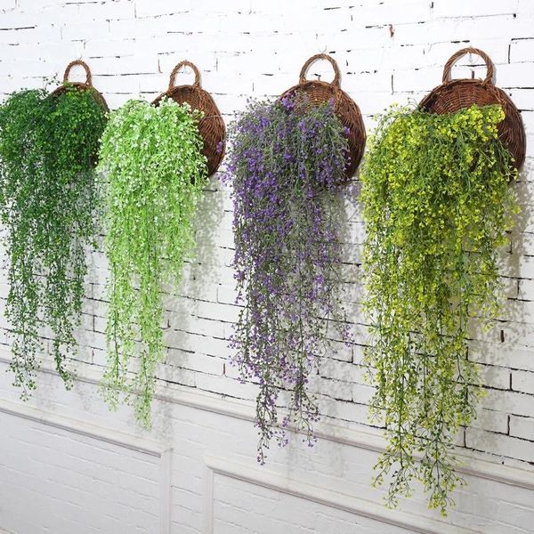 

decorative flowers & wreaths orchid vine artificial leaf garland fake foliage flower wall hanging basket wedding party home decor