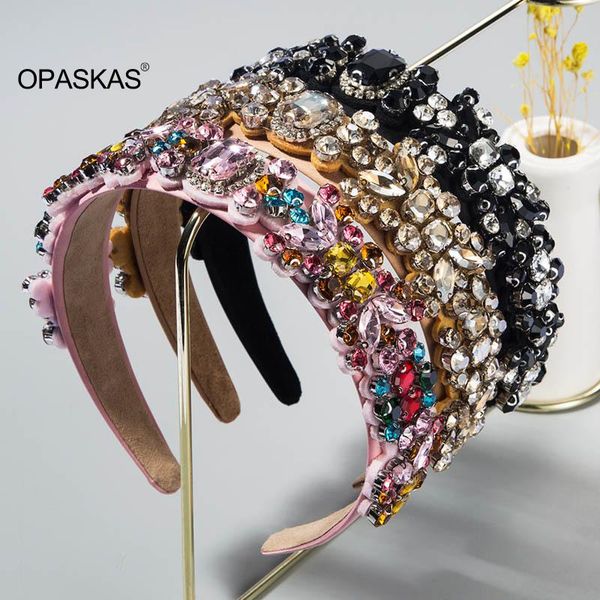 

hair clips & barrettes baroque luxurious colorful crystal faux rhinestone band fulll drill fashion trend style woman outdoor jewelry pt, Golden;silver