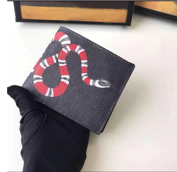erkek hayvan kısa cüzdan deri uzun siyah yılan kaplan arı cüzdan tasarımcısı kadın lüks çanta kart sahipleri hediye kutusu ile