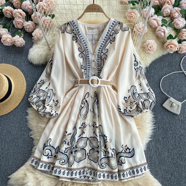

casual dresses vanovich spring and autumn 2022 temperament women dress v-neck fashion ladies printed clothing, Black;gray