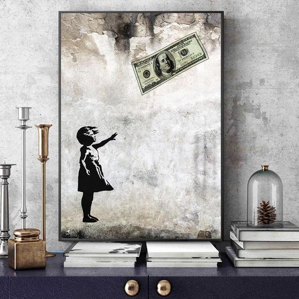 

paintings street art banksy graffiti canvas decorative painting posters and print wall pictures for living room decor