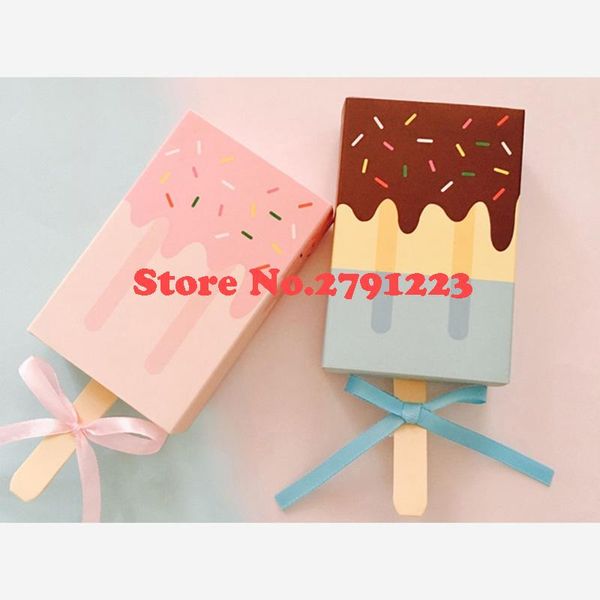 

gift wrap 50 pcs ice cream shape cookies snack box pink candy