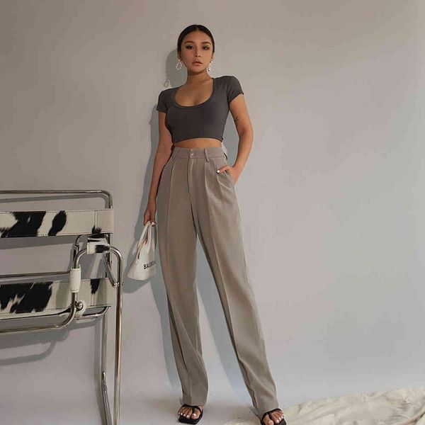 

female trousers, casual and stylish office fashions, broad legs on offer, spring, Black;white