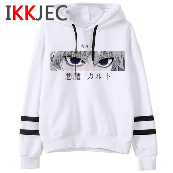 

men's hoodies & sweatshirts x kurapika hxh killua zoldyck manga hisoka hip hop streetwear ulzzang printed male plus size, Black