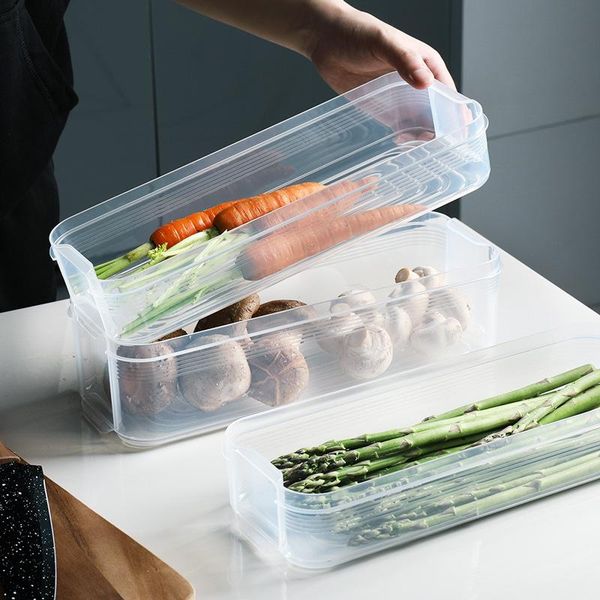 

storage bottles & jars 1/2/3 layer refrigerator box with lid transparent fresh-keeping container kitchen fridge cabinet er organiz