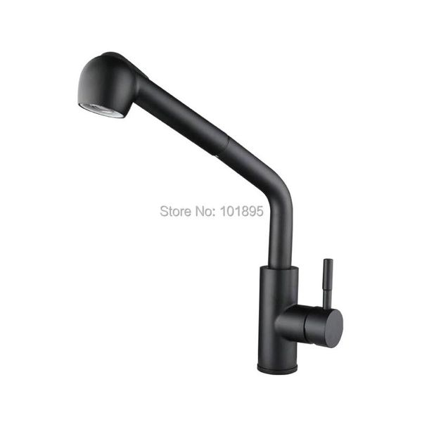

kitchen faucets stainless steel material black color 2 models of pull out tap