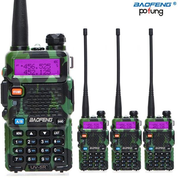 

walkie talkie 4pcs/lot baofeng uv-5r amateur radio portable uv5r 5w 128ch uv 5r dual band long range 10km cb two way