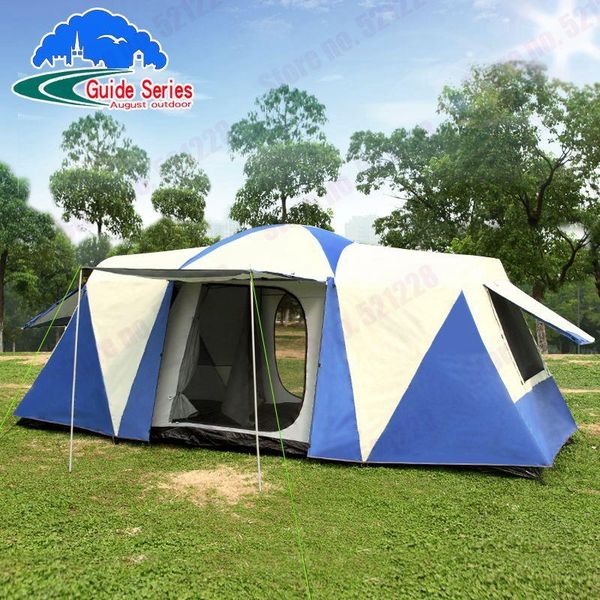 

12 person 2 bedroom 1 living room huge anti rain shelter party family base hiking fishing beach relief outdoor camping tent tents and she sh