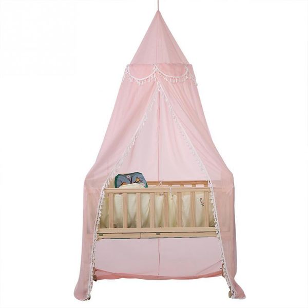 

baby bed crib netting infant mosquito net infants born cot curtain bedding round dome boy girl protector room decor