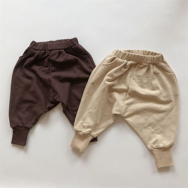 

spring autumn kids baby boys girls loose pants children's clothing casual pant children 210521, Blue