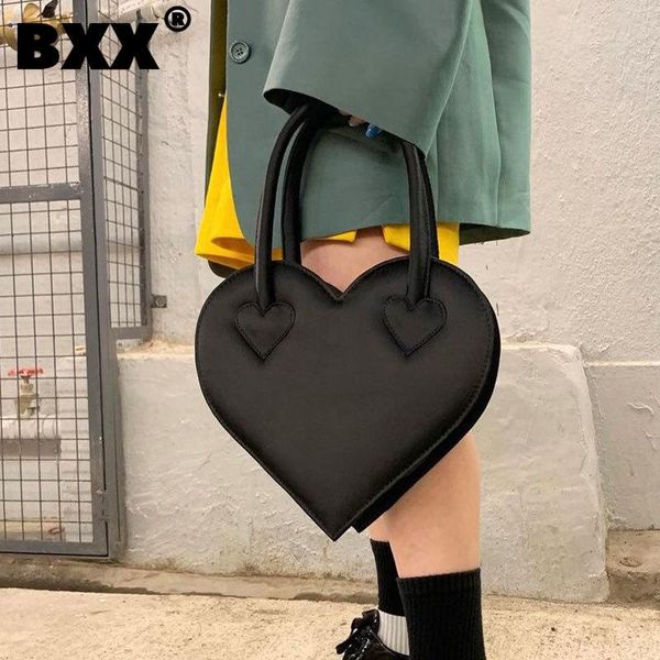 

evening bags [bxx] simple heart shaped pu leather for women 2021 summer shoulder bag handbags trending luxury hand hs578