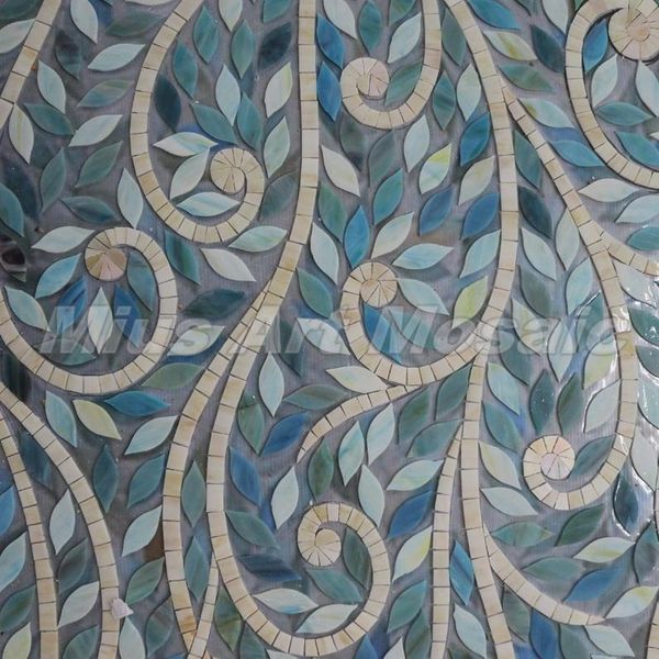 

wallpapers tiffany glass hand cut leaf mosaic murals