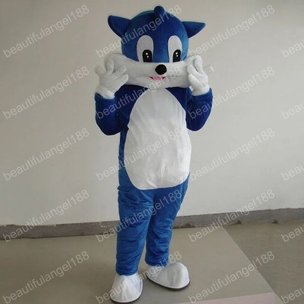 Halloween azul gato mascote personagem traje de alta qualidade cartoon pelúcia animal anime tema caráter adulto tamanho Natal carnaval festival fantasia vestido