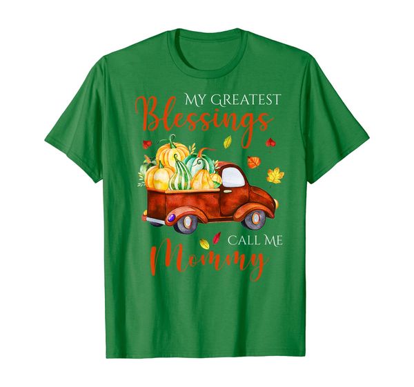

womens my greatest blessings call me mommy thanksgiving t-shirt, White;black