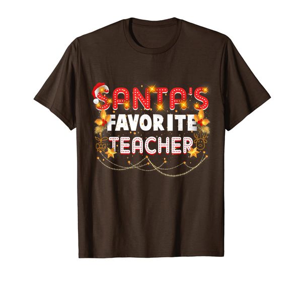 

Santa' Favorite Teacher Gift Teacher Xmas T-Shirt, Mainly pictures