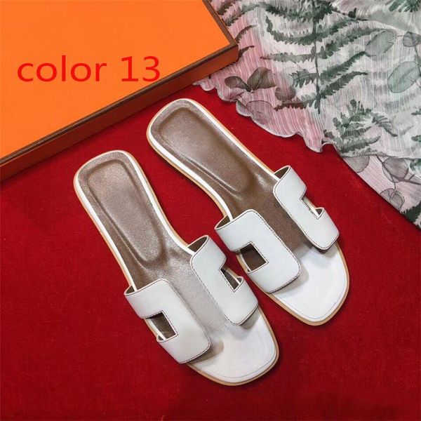 

classic flat woman beach slippers crystal sandals summer lady cartoon big head wide slipper real leather l bath women shoes with box, Black