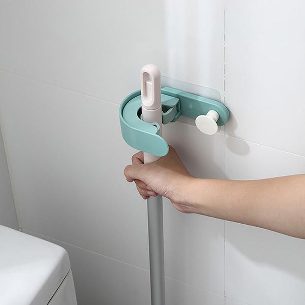 

bath accessory set mop holder wall mounted storage rack broom household supplies kitchen organizer with hook shelf accessories