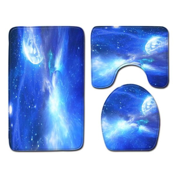 

bath mats starry toilet 3-piece floor mat bathroom set rugs and carpets for home living room