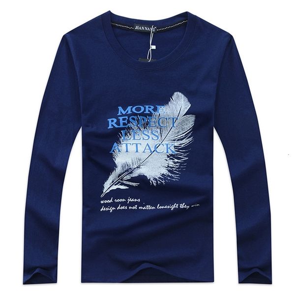 

men's t-shirts autumn men's long sleeve shirt the neck impression decorated casual streetwear t, White;black