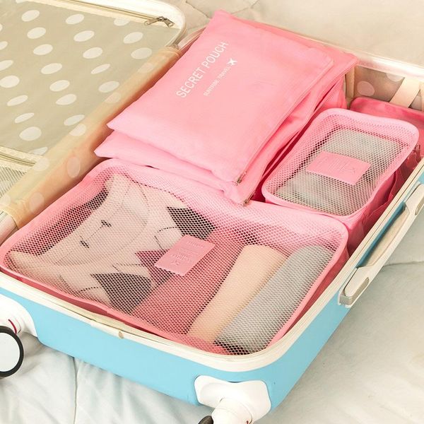 

duffel bags 6 pcs travel bag set for clothes tidy organizer wardrobe suitcase pouch case inner