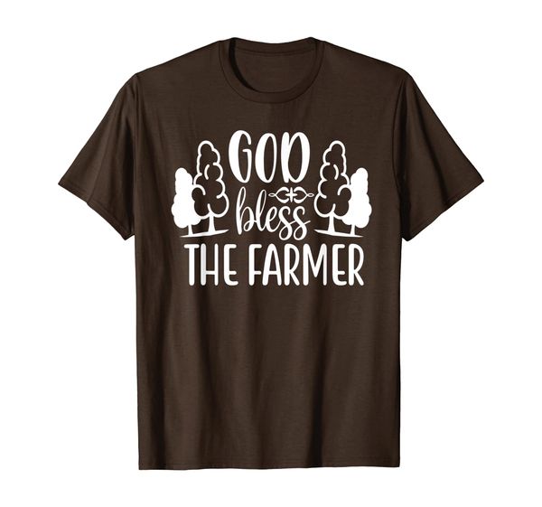 

god bless farmer tractor crazy chicken cow lady ladies mens t-shirt, White;black