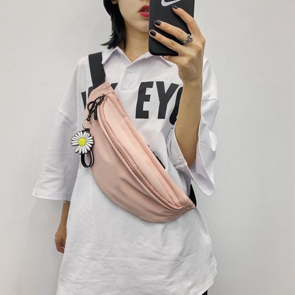 

fashion daisy fanny pack for women black waist bag belt purses crossbody bags