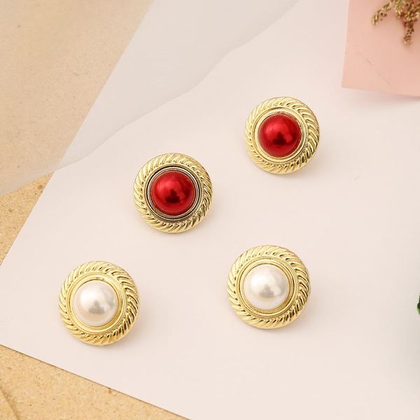 

stud geometric metal pearl earrings bohemian fashion creative for women e303, Golden;silver