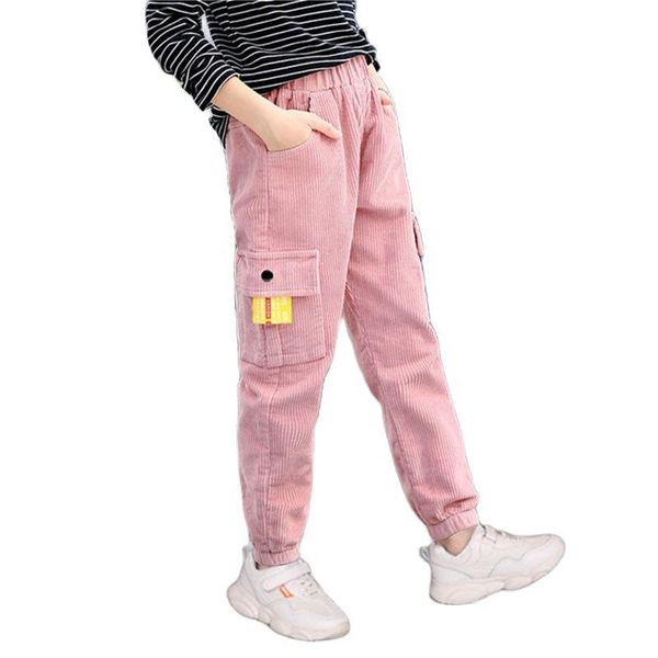 

trousers vidmid girls' corduroy cotton pants spring and autumn children's little boys girls casual p5224, Blue