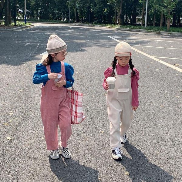 

jumpsuits 2021 girls boys overall cotton autumn winter fashion kids pants 2-8 years1, Blue