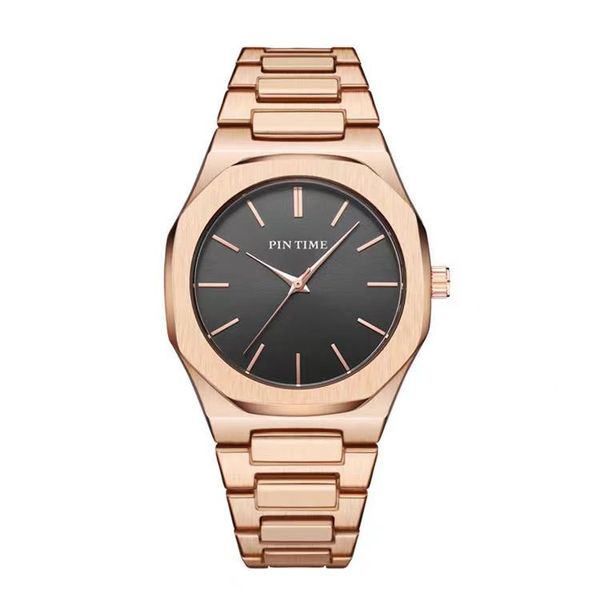 

wristwatches 2021 men's watches business casual steel men bracelet male quartz gold relogio, Slivery;brown