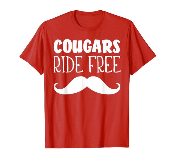 

cougars ride mustache rides cougar bait t-shirt, White;black