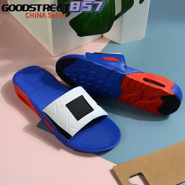 

2021 new arrival beach outdoor 90s slide slippers men women black volt l luxurys platform sandals flip flops trainers max hop999
