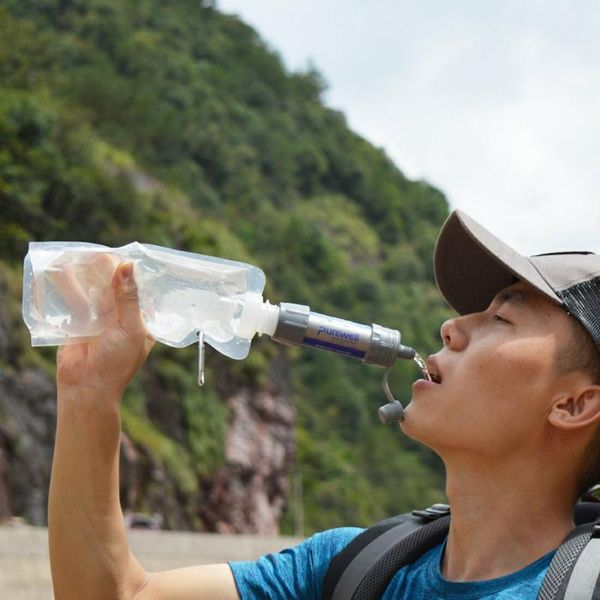 

professional hand tool sets outdoor water purifier mini filter straw survival easy to use and clean high capacity