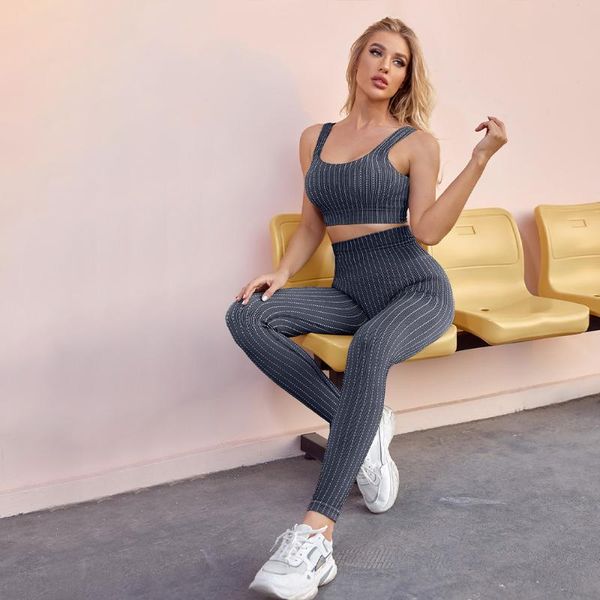 

bra leggings combination sports clothes set yoga fitness sportswear athletic wear seamless crop pants suit outfit