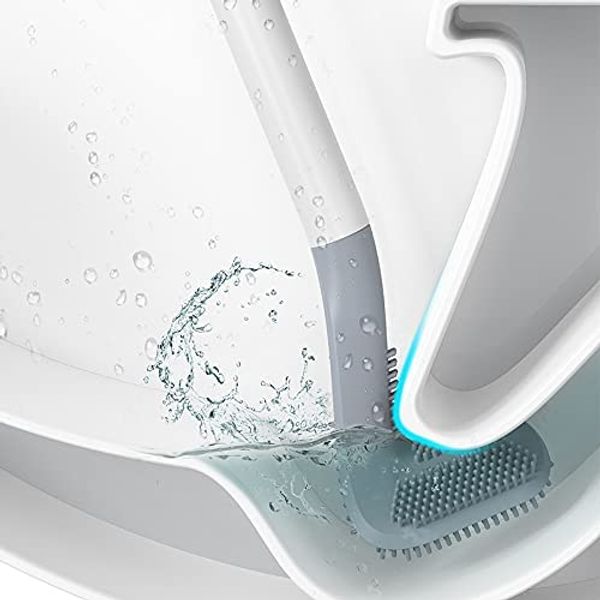 

golf toilet brush golf club shaped long-handled silicone bathroom toilet cleaning no dead corners household