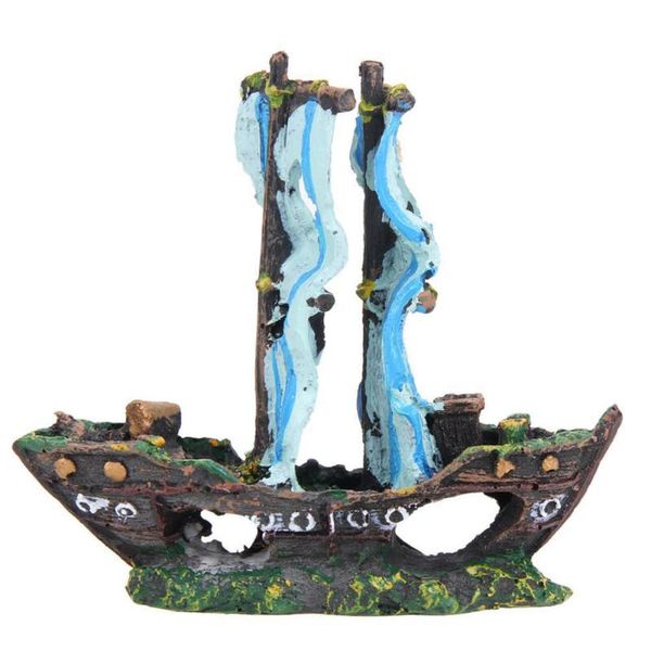 

decorations resin wreck shipwreck shrimp cave aquarium fish bowl decoration