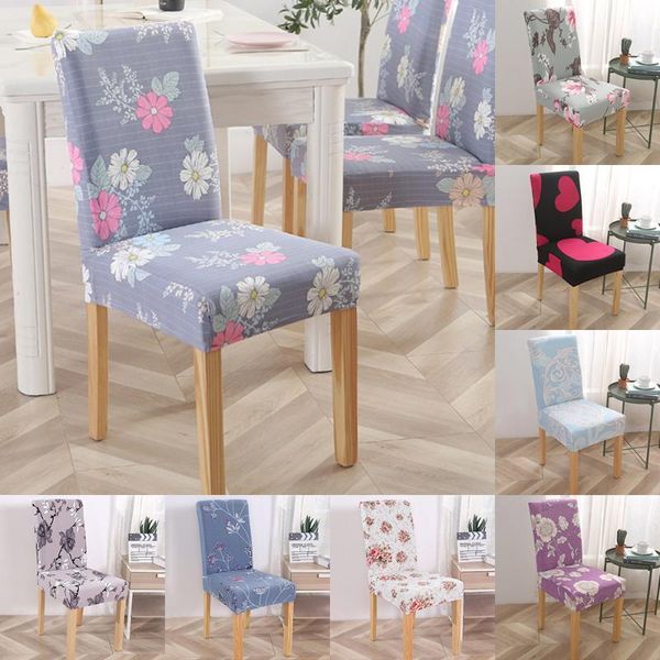 

chair covers spandex stretch cover flower printed removable elastic slipcovers for wedding banquet el restaurant1