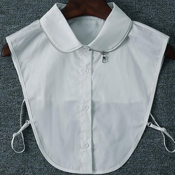 

women's blouses & shirts sweater chiffon leaves fake crystal collar decorative women gift blouse embroidered creative zipper solid colo, White