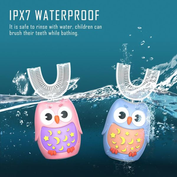 

smart electric toothbrush children automatic sonic teeth tooth brush ultrasonic portable cartoon kids large capacity battery